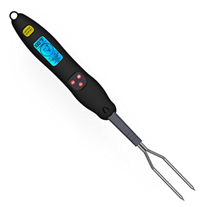 Meat Thermometer, Mayetori Digital Instant Read Cooking Thermometer Fork, BBQ Large Thermometer for Grilling Steak Beef Turkey Chicken Fish Outdoor