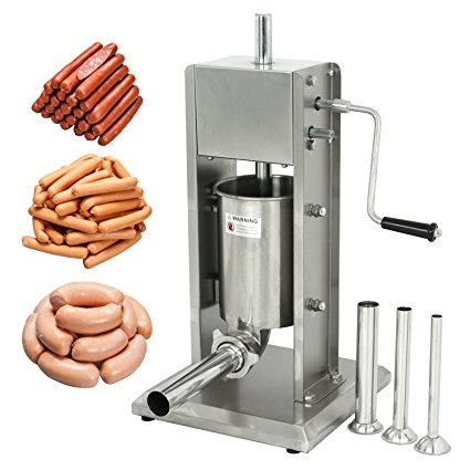 Super Deal 5L Vertical Commercial Sausage Stuffer 11LB Two Speed Stainless Steel Meat Mince Maker ( Sausage Filler 5L )