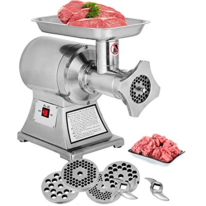 LOVSHARE Electric Meat Grinder 750W 1 HP 190 PRM Mincer 375 LB Sausage Maker Commercial Stainless Steel Food Grinding Mincing Machine Home Kitchen Tool 5 Cutting Plates and 2 Cutting Knives (AL-22)