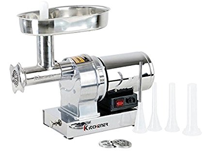 KITCHENER Heavy Duty Commercial Grade Electric Stainless Steel High HP Meat Grinder … (480lbs Per Hour)