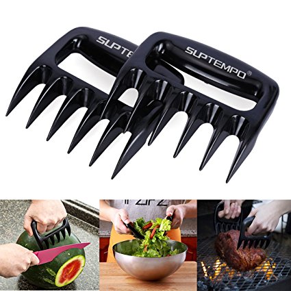 Meat Claws Shredder Paw Tool - Suptempo 2 Pcs / Set Durable Wolverine Claw BBQ Grill Tools For Carving, Handling, Lifting, Cut Pork Beef Chicken and Other Meats