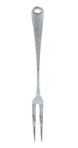 Ginkgo International Hammered Finish Kitchen Tool, Stainless Steel Serving/Meat Fork, 12-1/2-inch, 1-Count