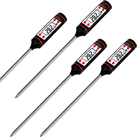 4 Pack Meat Thermometer Digital BBQ Cooking Thermometer With Instant Read