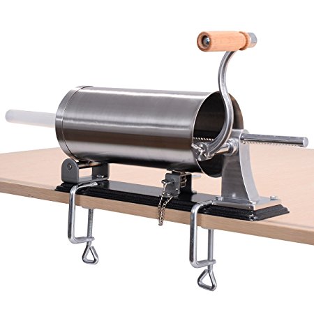 CHEFJOY 3.6L Horizontal Sausage Stuffer Maker Manual Commercial Meat Filler Machine