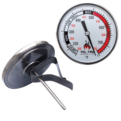 Tel-Tru BQ325R BIG Green Egg, Primo, Komodo, Grill Dome, or other Kamado-style Replacement Thermometer, 3