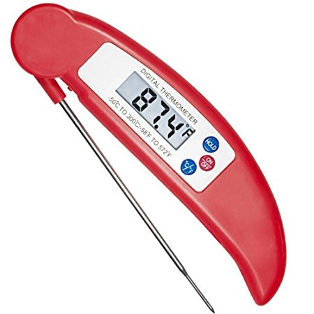 Instant Read Meat Thermometer, Accurate Cooking Thermometer Electronic Kitchen Thermometer with Digital LCD,,Best for Kitchen,Grill,BBQ,Milk