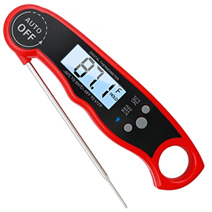 Digital Meat Thermometer Instant Read Food Cooking Super Fast Accurate Thermometer With Digital LCD Screen Long Foldable Probe for Kitchen Barbecue Grill Smokers Oven Milk, Maison-Market