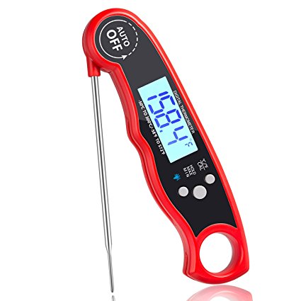 Instant Read Meat Thermometer, Balight Cooking Electric Thermograph Kitchen Food Temperature Gauge Javelin Digital Heat Indicator with Foldable Long Probe Suit for BBQ, Turkey, Cake - FDA Certificated