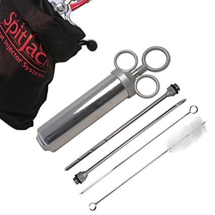 SpitJack Flavor Inoculator - Marinade Barbecue Meat Injection Tool - 4 oz. Short