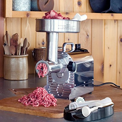 Weston 10-1201-W Pro Series #12 Meat Grinder-1 HP 1, Silver