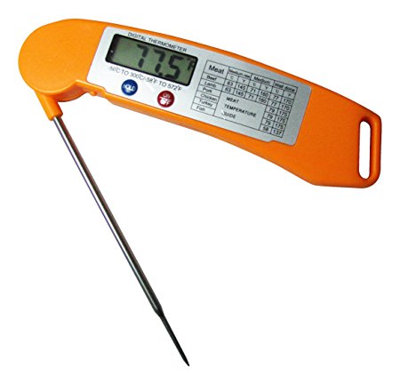 Best Cooking Meat Barbecue Thermometer Ultra Fast Instant Read Digital Electronic with Collapsible Internal Probe. Lifetime Replacement Guarantee!