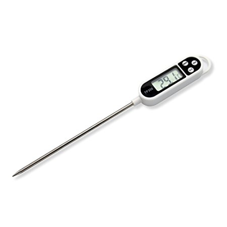 Digital Stainless Cooking Thermometer with Instant Read & Long Probe, Best for BBQ, Meat, Grill, Milk, Turkey, Bath Water