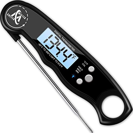 Instant Read Thermometer Best Waterproof Digital Meat Thermometer with Backlight and Calibration functions Food Thermometer for Outdoor and Kitchen Cooking