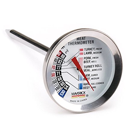 Maverick Housewares RT-03 Oven-Chek Gourmet Roasting Thermometer, Silver