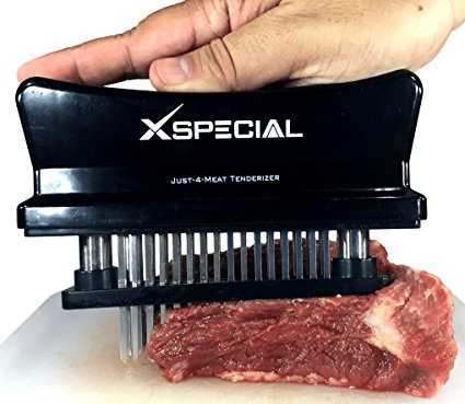 XSpecial Meat Tenderizer Tool - TRY IT NOW,Taste The Tenderness or REFUNDED > Kitchen Gadget Tenderizers 48 Blades Stainless Steel Needle = Best For Tenderizing,BBQ,Marinade & Flavor Maximizer (BLACK)” class=”aligncenter”></a><br /><a href=